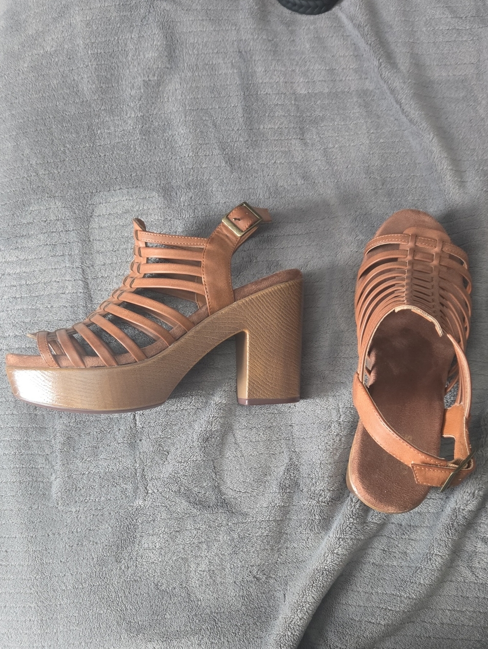 Brown Wedge Heel